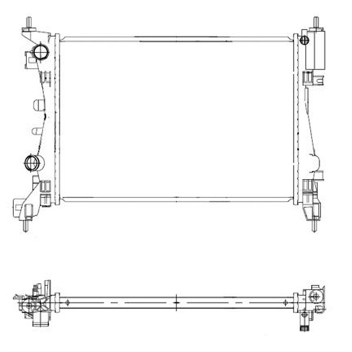 CORSARADYATOR CORSA D 1.0-1.2-1.4 06 AC KLİMASIZ MEK 540X370X23 ORIS MOP370ORISORIS MOP370