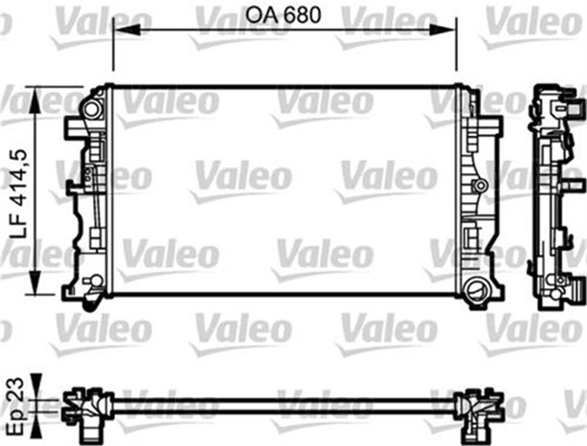 CRAFTERSU RADYATORÜ 8MK376782051 2E0121253B VW CRAFTER 06- BJK-CKUB-CKTB 2,0 TDİ-2,5 TDİ VALEO VAL 734927VALEOVALEO 734927