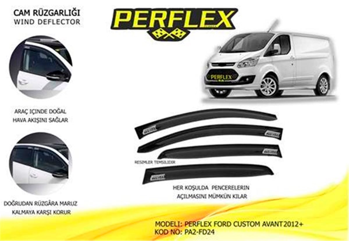 CUSTOMCAM RÜZGARLIĞI FORD CUSTOM AVANT 2012 2 Lİ PERFLEX PA2-FD24PERFLEXPERFLEX PA2-FD24