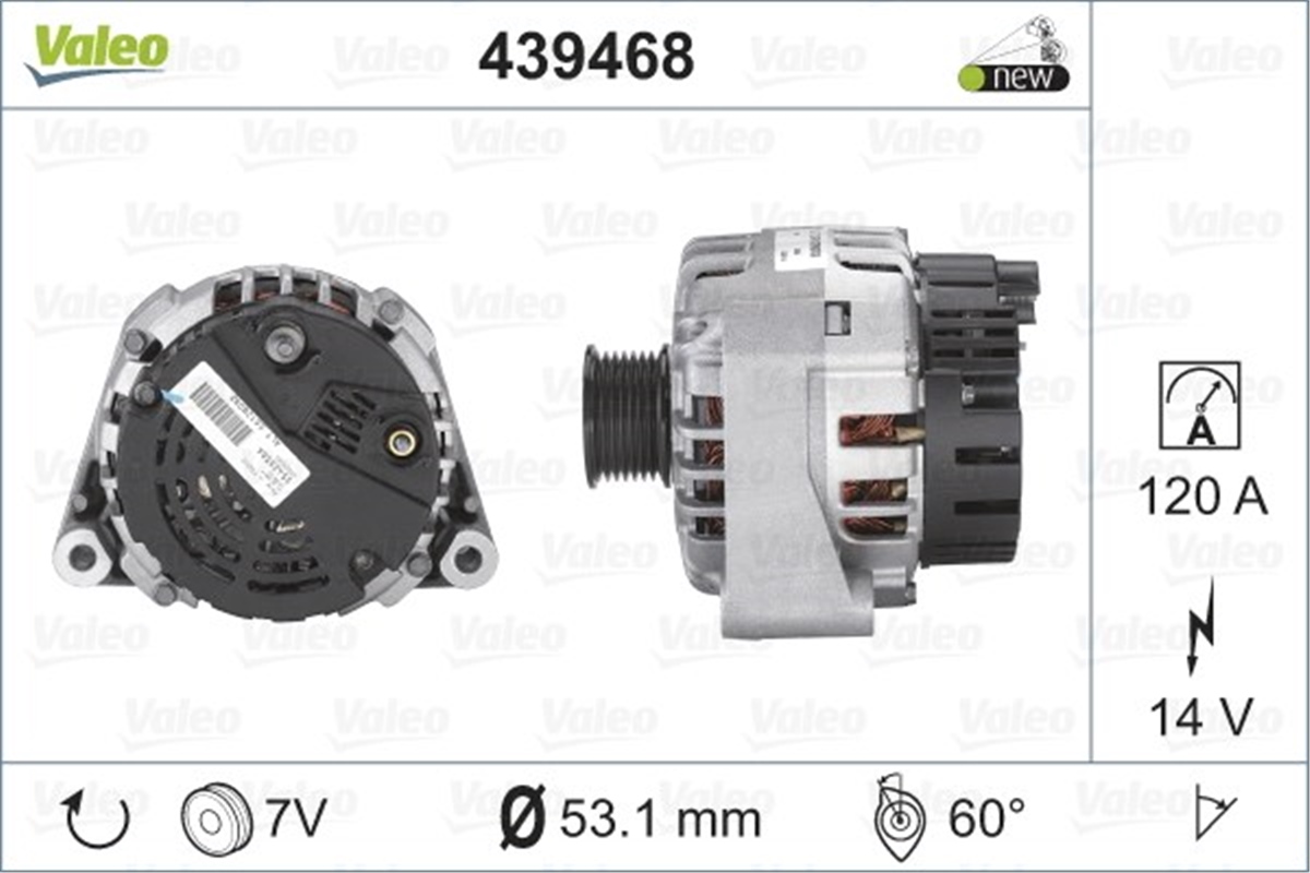 DISCOVERYALTERNATÖR LAND ROVERDISCOVERY II VALEO 439468VALEOVALEO 439468