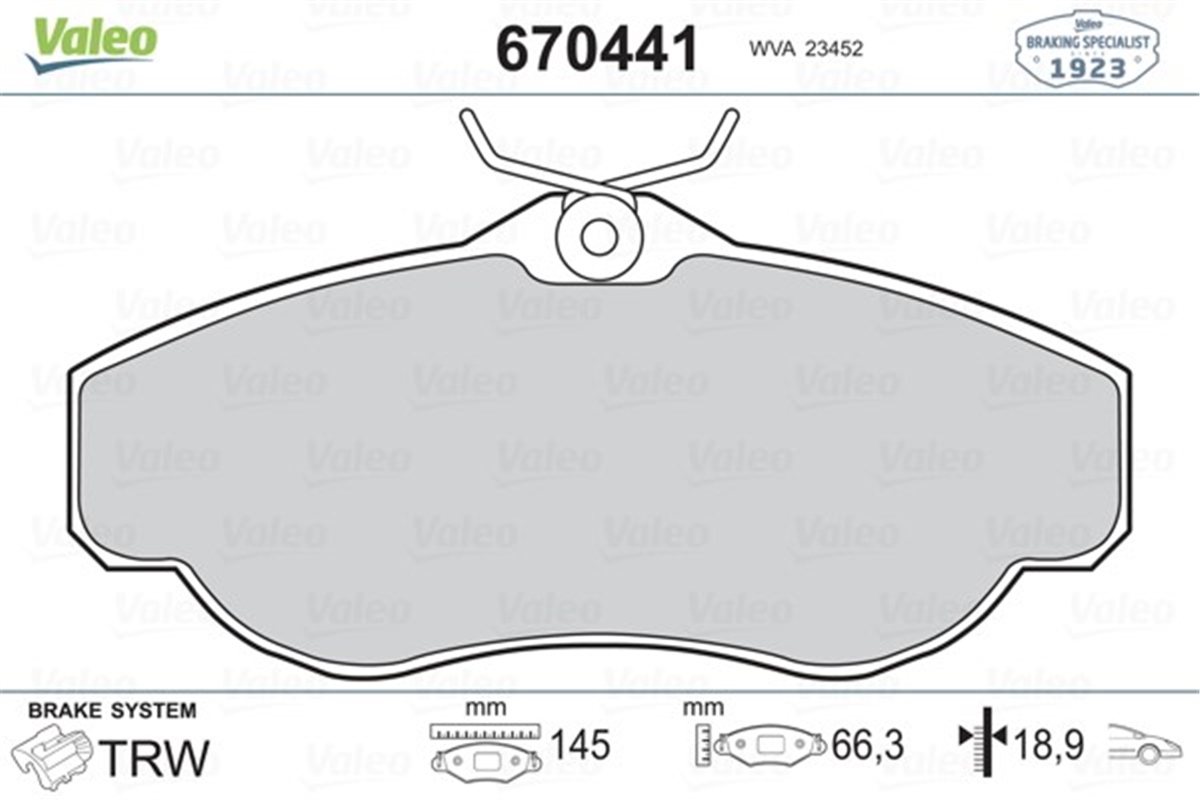DISCOVERYÖN BALATA RANGE ROVER 2.5D 2.5TDİ 4.0 V8-4.6 94-02 DISCOVERY 2.5 TD5 4.0 98-04 VALEO 670441VALEOVALEO 670441
