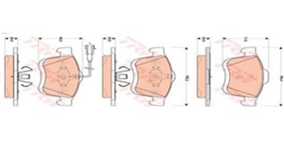 DOBLOFREN BALATASI ÖN TEK FISLI KULAKLI TIP 95511378 OPEL COMBO D DOBLO II-III/PRATICO 10- 10- TRW TRW GDB1864TRWTRW GDB1864