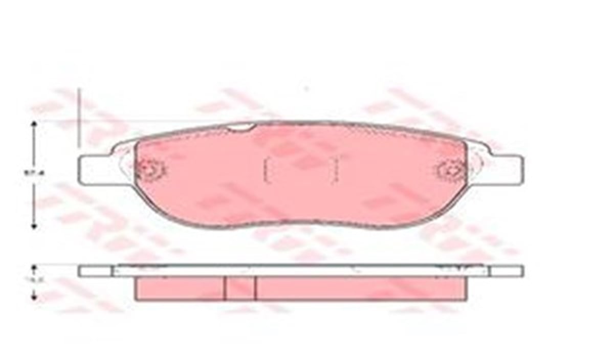 DOBLOÖN BALATA P207 02-06 P307 08-00 DOBLO 01 PART 04-03 BERLINGO 10-00 C3 03-02 C4 11-04 XSARA 00 TRW GDB1624TRWTRW GDB1624