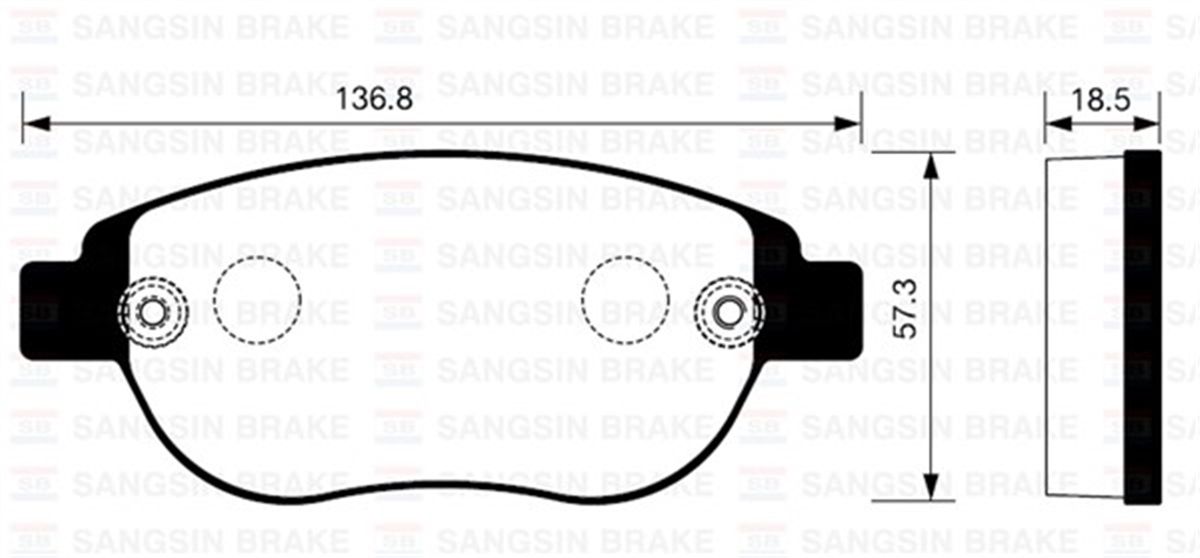 DOBLOÖN BALATA P207 06 P307 00 DOBLO 01 PART 03 BERLINGO 00 C3 02 C4 04 XSARA 00 GDB1591 SANGSIN SP2073SANGSINSANGSIN SP2073