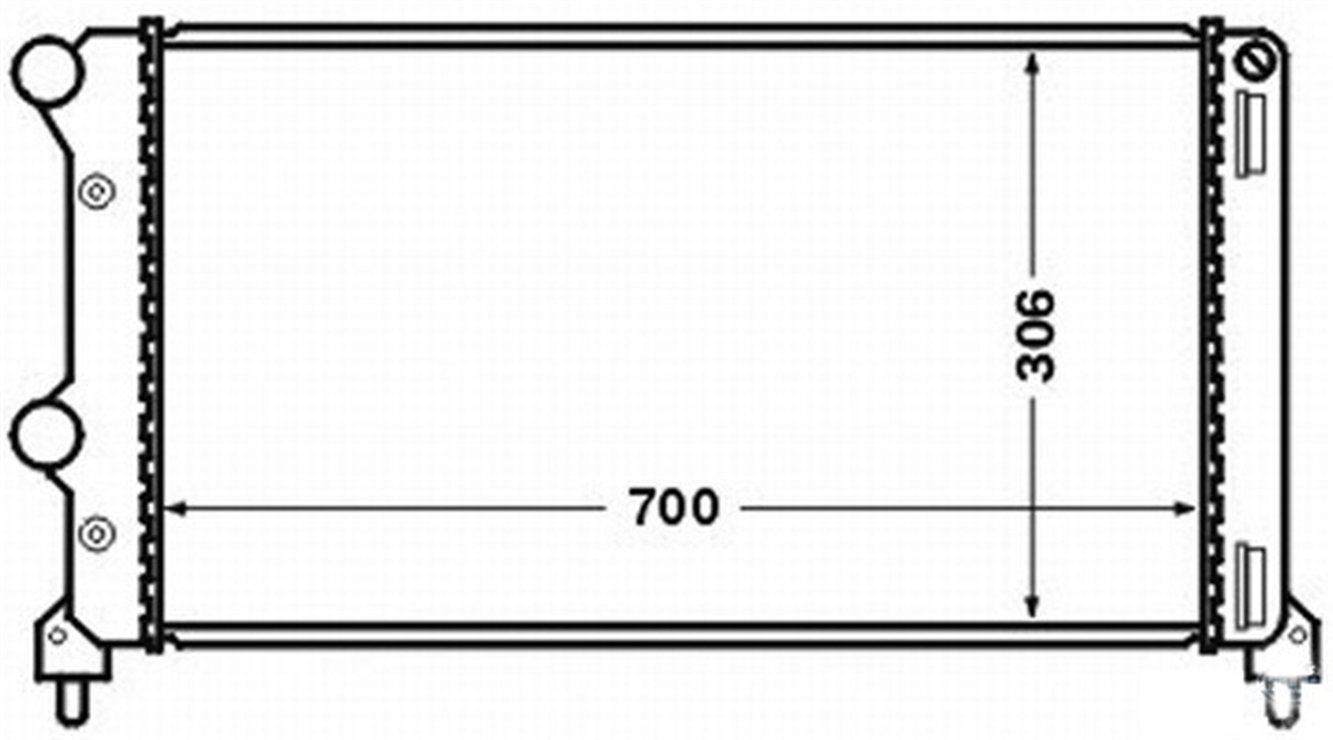 DOBLORADYATOR BRAZİNG DOBLO 1.9 JTD-1.3MTJ MEK AC KLİMASIZ 700X305X38 -46807378 ORIS BFI016ORISORIS BFI016
