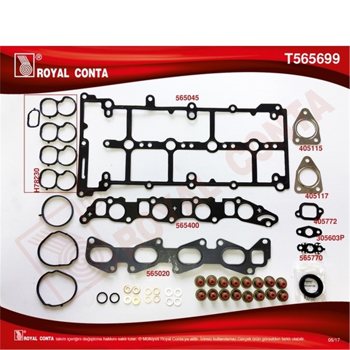 DOBLOÜST TAKIM CONTASI SKT KEÇELİ REINZ SUBAP LASTİK SKC SİZ DOBLO-LINEA-BRAVO II 1.6 DMTJ ROYAL T565699ROYALROYAL T565699