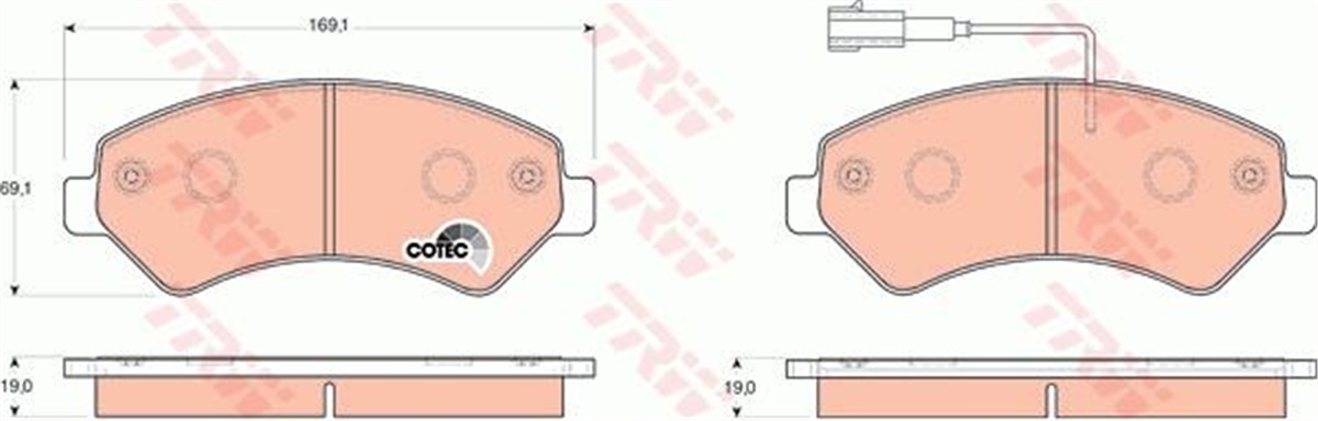 DUCATOFREN BALATASI ÖN 16 JANT 4254.63 4253.76 - 77367090 PSA BOXER III / JUMPER III / DUCATO III 06- 2.2 HDI TRW TRW GDB1703TRWTRW GDB1703