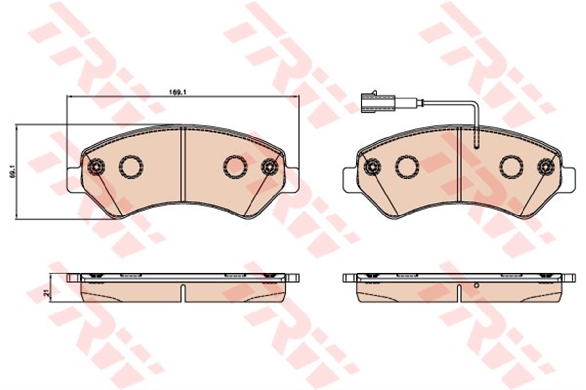 DUCATOÖN BALATA DUCATO-JUMPER-BOXER 2.0D-2.3D-3.0D-HDİ 07 TRW GDB2069TRWTRW GDB2069