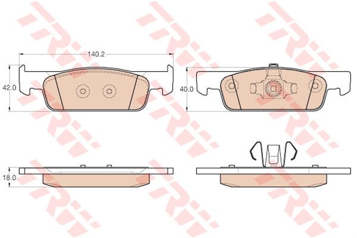 DUSTERÖN BALATA CLIO IV 0.9 TCE-1.2-1.5DCI 12 DACIA DUSTER-LOGAN II- SANDERO II 1.2-1.5DCI 12 TRW GDB2016TRWTRW GDB2016