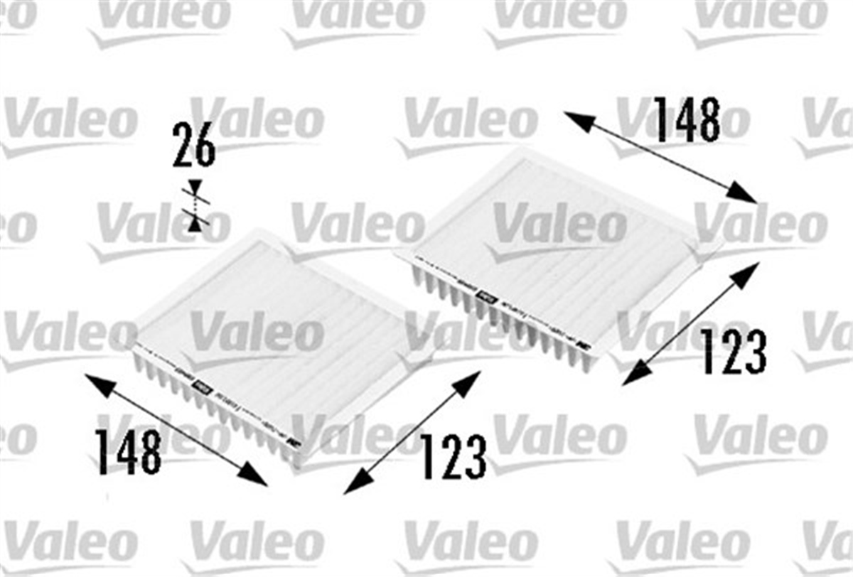 E36POLEN FİLTRESİ 2 Lİ TK BMW 3 E36 VALEO 698469VALEOVALEO 698469