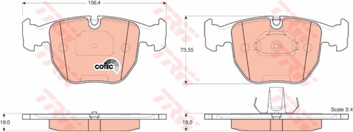 E39ÖN BALATA P206-P207-P208-P307-C2-C3-C4-ÖN BALATA BMW E39 520İ 520D 530 535 540 96-5.04 X5 E53 3.0 TRW GDB1261TRWTRW GDB1261