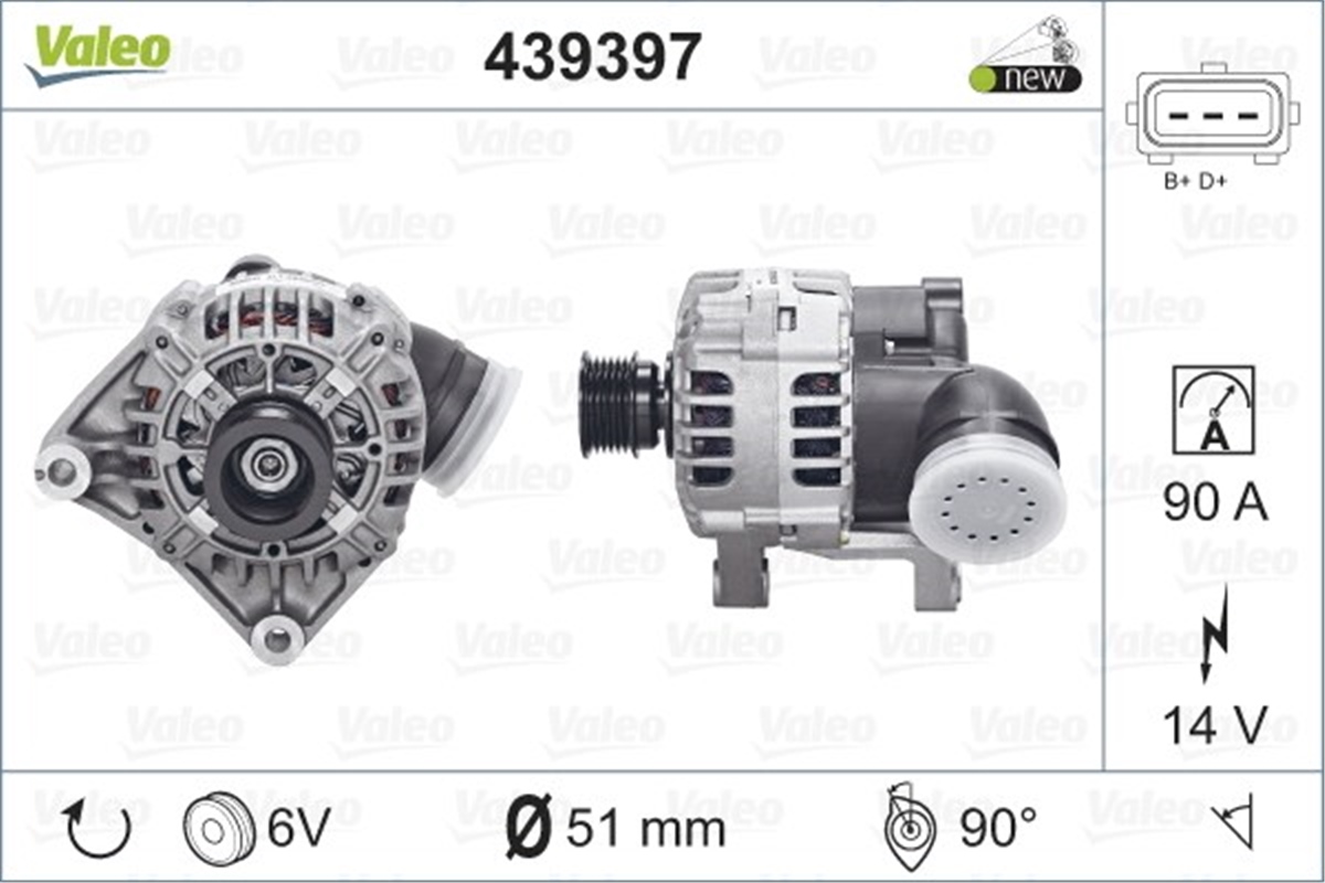 E46ALTERNATÖR BMW 3 E46 VALEO 439397VALEOVALEO 439397