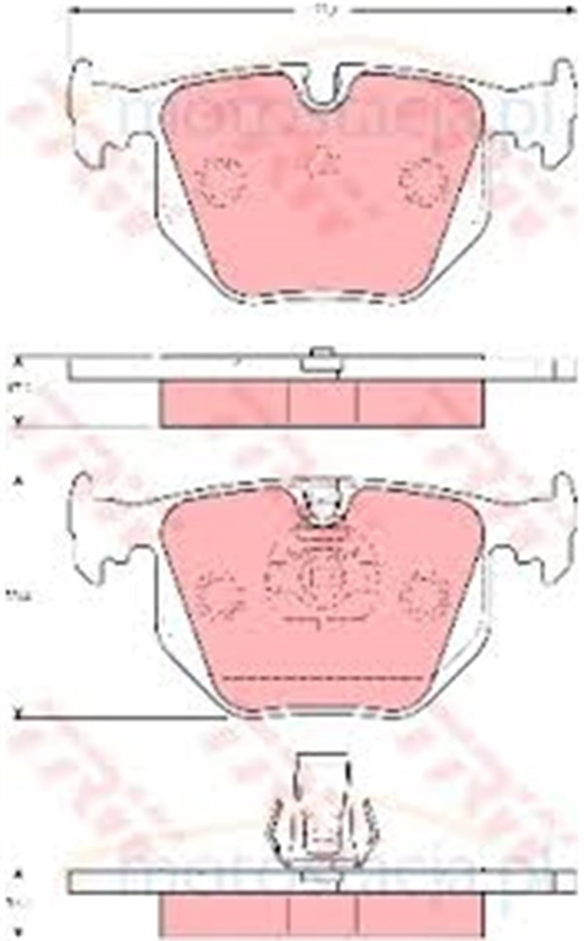 E46ARKA BALATA BMW E46 00-05 E38 96-01 E83 04 E53 00 R.ROVER 4.2 4.4 3.0TD6 02 12 3.6TD8 06 1 TRW GDB1527TRWTRW GDB1527