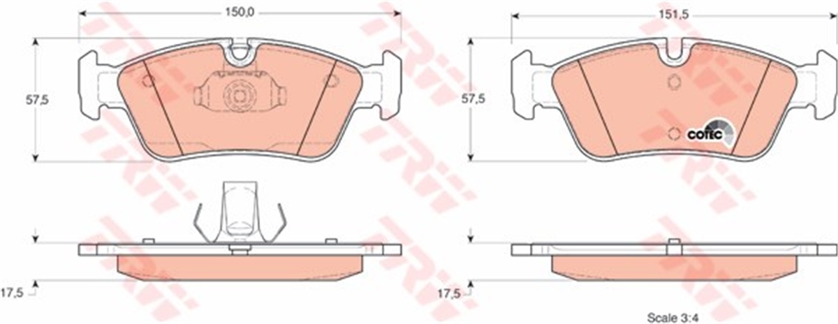 E46ÖN BALATA BMW E36 90-98 E46 98-05 E85 Z4 03 GDB1348 GDB1625 TRW GDB1348TRWTRW GDB1348