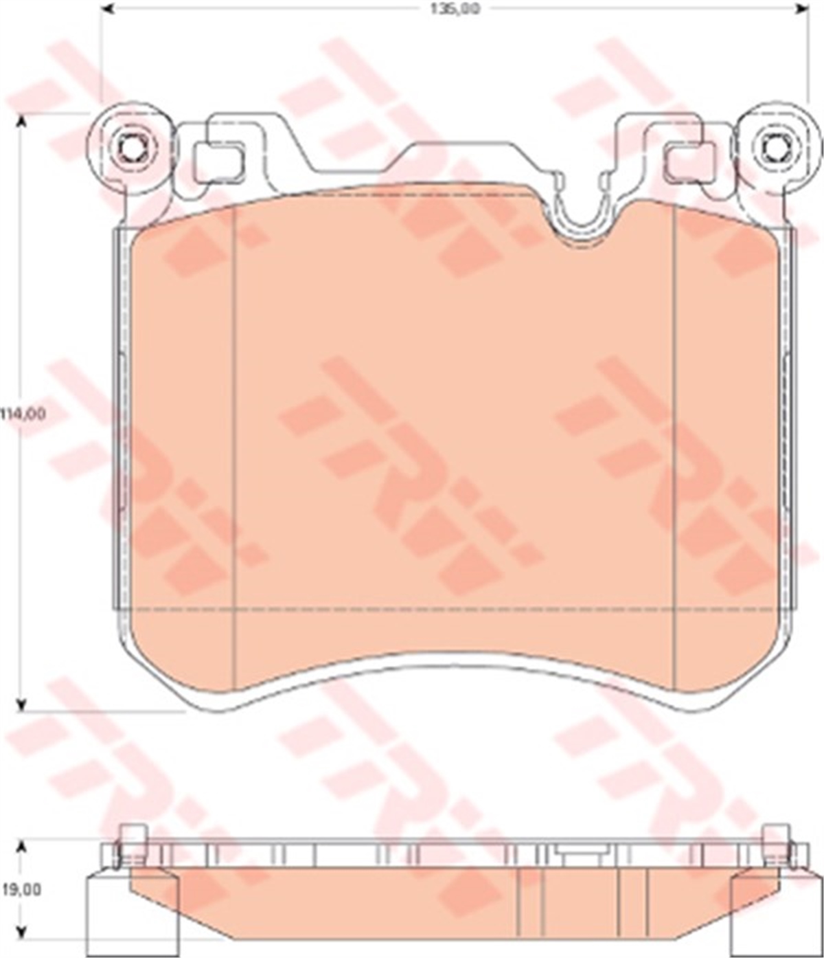 E71ÖN BALATA BMW X5 E70 M 09-12 F15 F85 X5 13 E71 F16 F86 X6 14 34114073048-34116799964- TRW GDB1826TRWTRW GDB1826