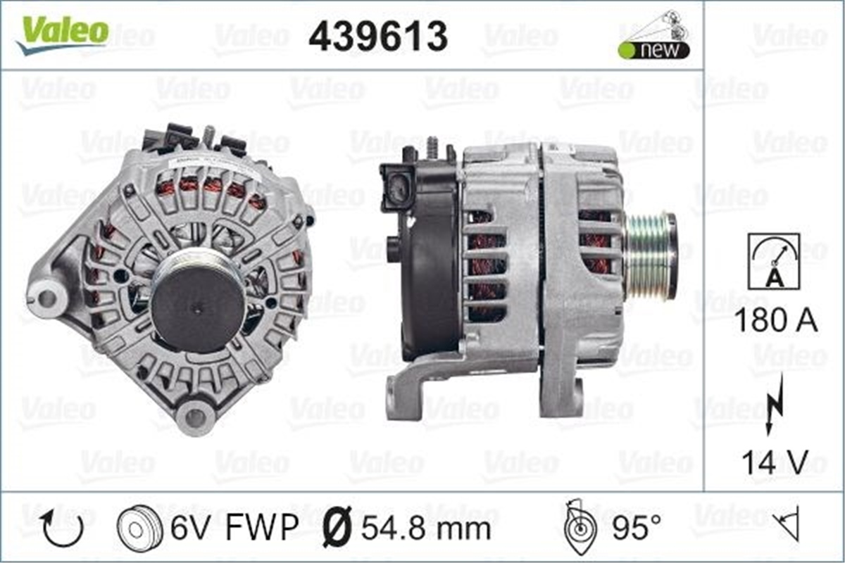 E90ALTERNATÖR BMW 1 E88 E90 3 E90 E91 E92 VALEO 439613VALEOVALEO 439613