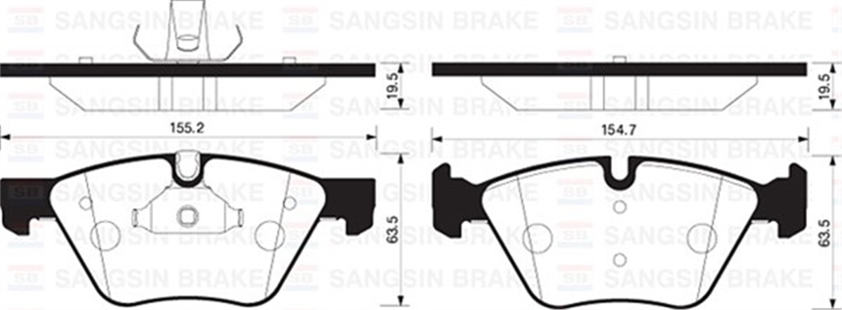 E90ÖN BALATA BMW E60 03-10 - E61 04 E90 05-11 - E91 05 E92 06 E93 07 E84 X1 09 E89 Z4 09-13 GDB1559 SANGSIN SP2159SANGSINSANGSIN SP2159