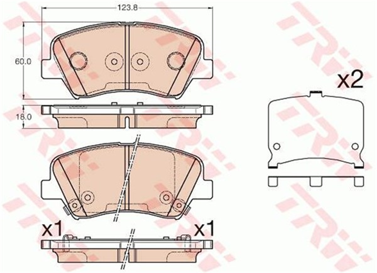 ELANTRAÖN BALATA ELANTRA 11-15 VELOSTER 11 TRW GDB3552TRWTRW GDB3552