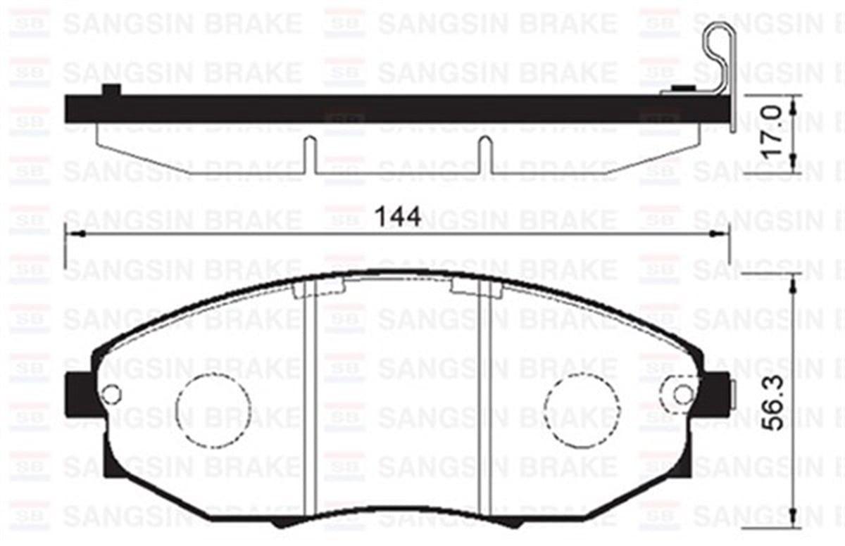 EPICAÖN BALATA CHEVROLET EPICA KL1 2.0-2.5-2.0D-2.5 EXECUTIVE 06 TOSCA 2.0-2.5-2.0D 06 SANGSIN SP1193SANGSINSANGSIN SP1193