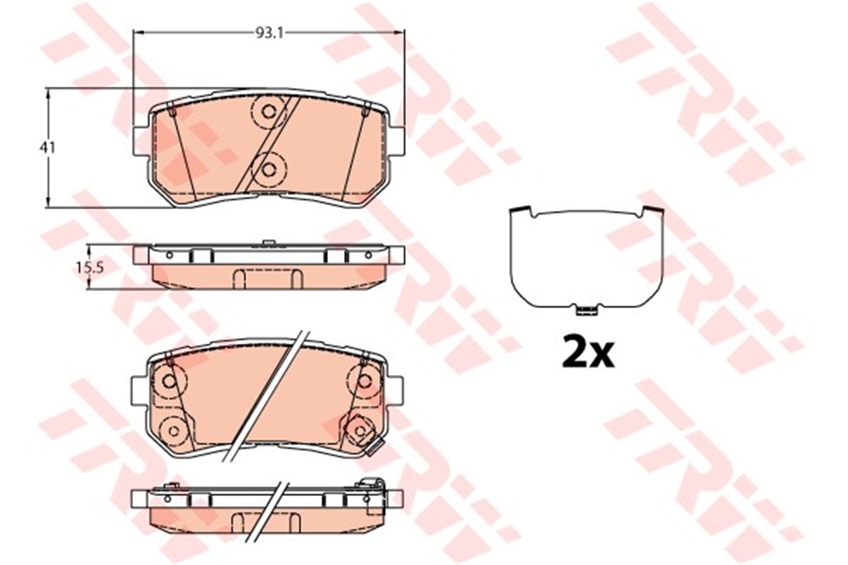 ERAARKA BALATA HYUNDAI İX35 1.6-2.0-2.0 4WD 10 KIA CERATO II 2.0-1.6 CVVT-2.0 GDI 10 TRW GDB3636TRWTRW GDB3636