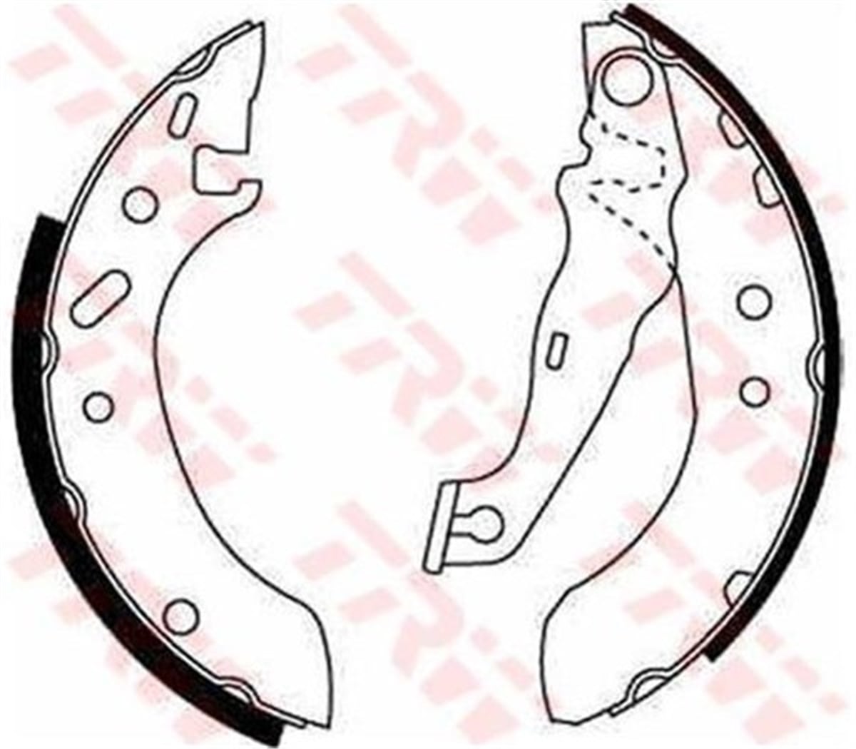 ESCORTARKA PABUÇ BALATA FIESTA IV 1.0 1.25 1.3 1.4İ 1.6 1.8D 95-02 ESCORT 95-00 KA 96-08 180X30 TRW GS8611TRWTRW GS8611