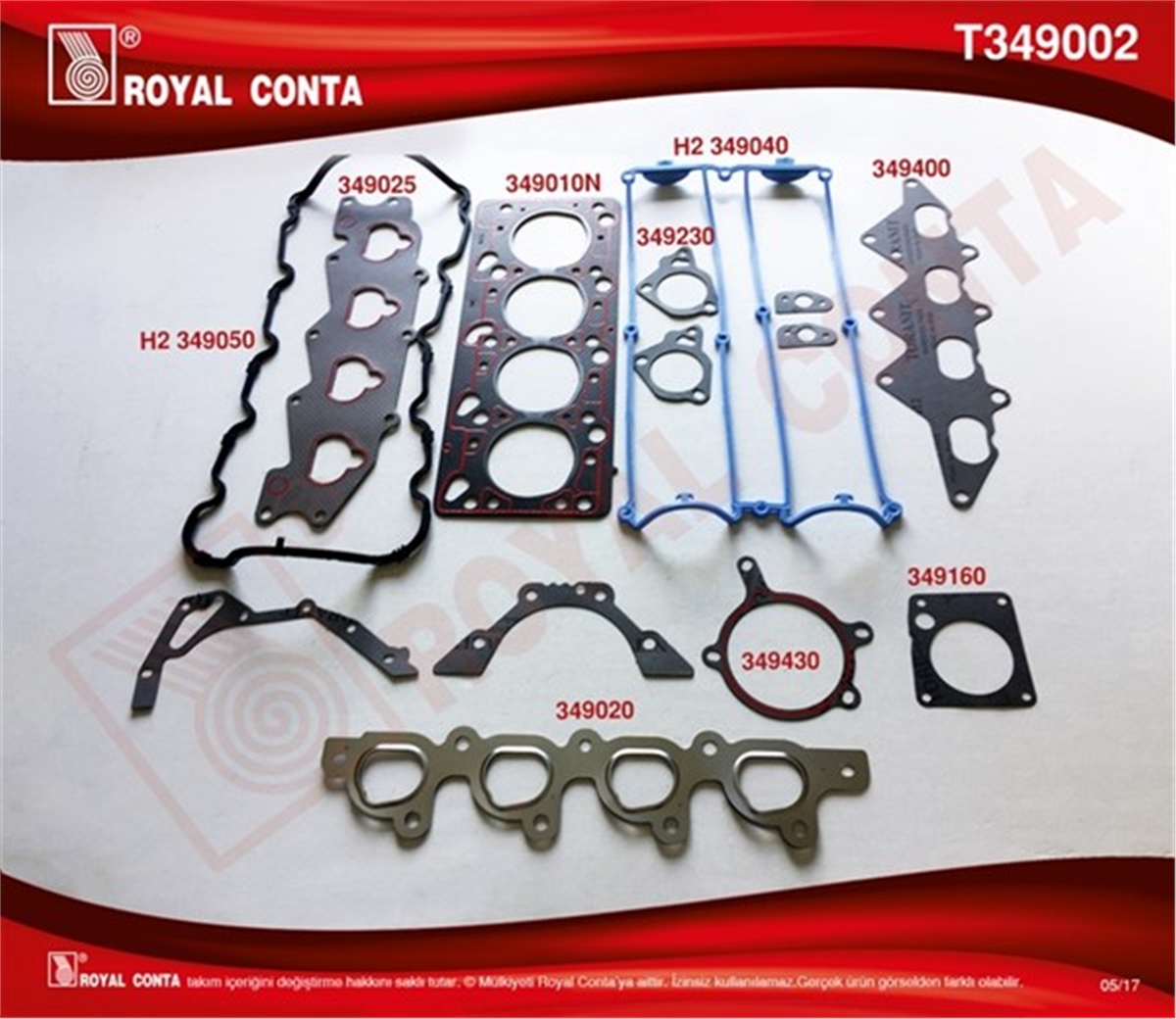ESCORTMOTOR TAKIM CONTA ESCORT CLX 1.6 16V ROYAL T349002ROYALROYAL T349002