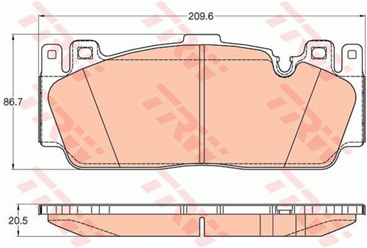 F10ÖN BALATA BMW 5 F10 6 F12 F13 TRW GDB2020TRWTRW GDB2020