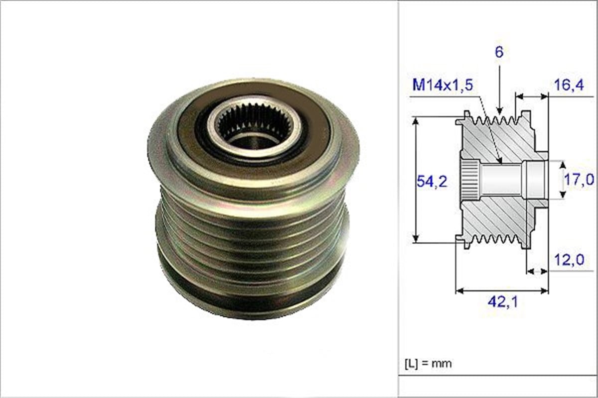 FIATALTERNATÖR KASNAĞI RULMANLI CMAX-FOCUS CMAX-FOCUS II-FUSION--KUGA I-VOLVO C30-S40-V50 1.6-2.0 FIAT VALEO 588011VALEOVALEO 588011