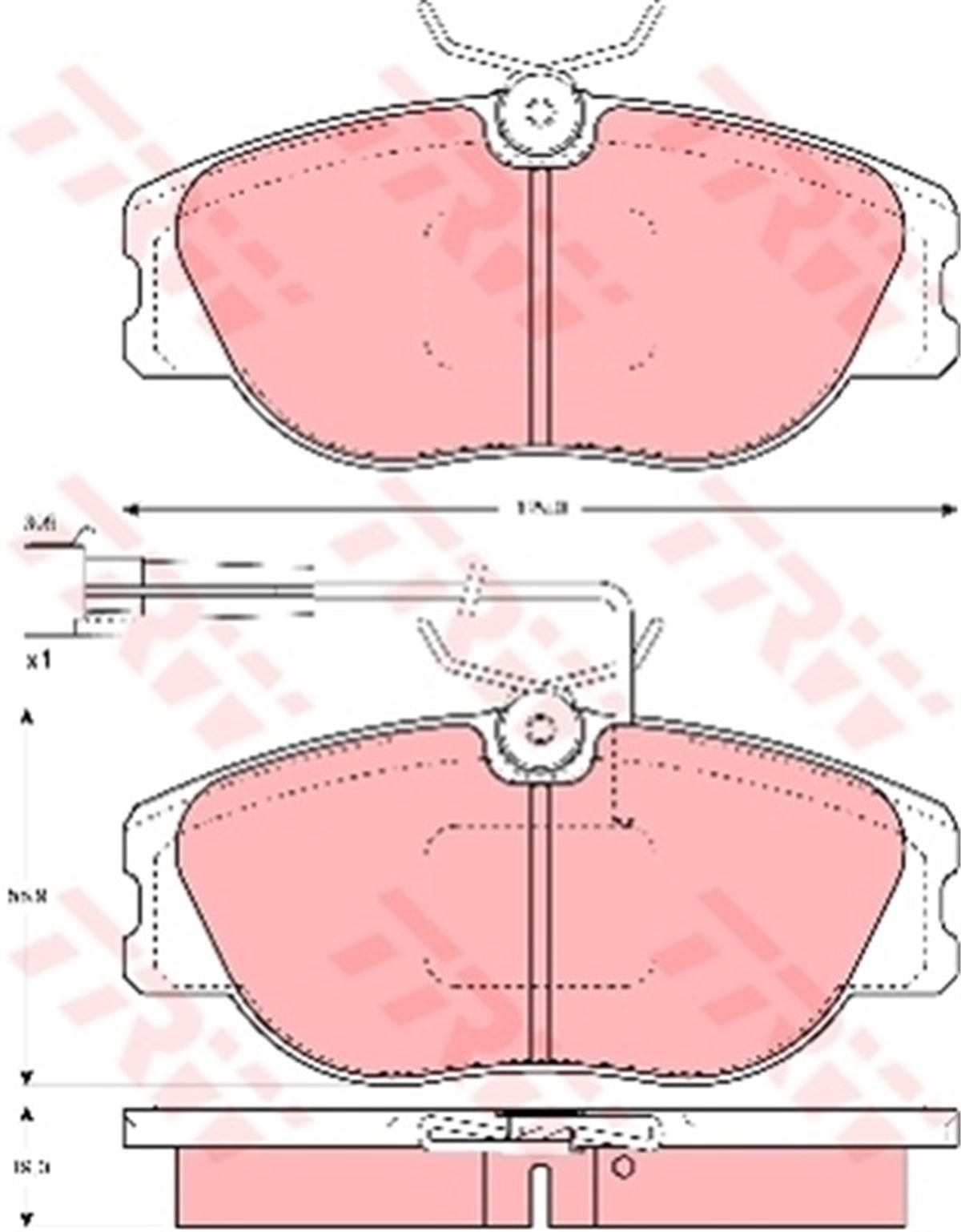 FIATÖN BALATA FIAT CROMA 87-96 COUPE 2.0 93-96 ALFA155 1.8 2.0 2.5 V6 92-97 DELTA THEMA TRW GDB1052TRWTRW GDB1052