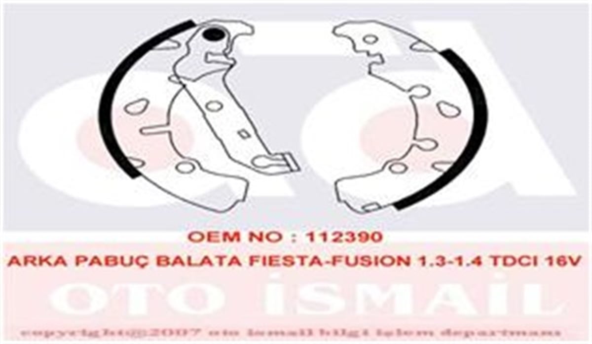 FIESTAARKA PABUÇ BALATA FIESTA V 1.3-1.6 16V-1.4TDCI 01 FUSION 1.4-1.6-1.4TDCI 02 KA 1.6I 03 VALEO 562772VALEOVALEO 562772