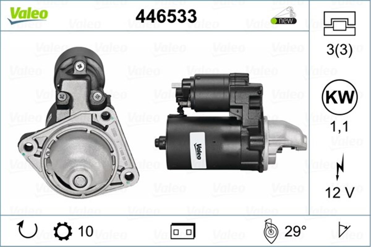 FIESTAMARŞ MOTORU FORD FIESTA-PUMA VALEO 446533VALEOVALEO 446533