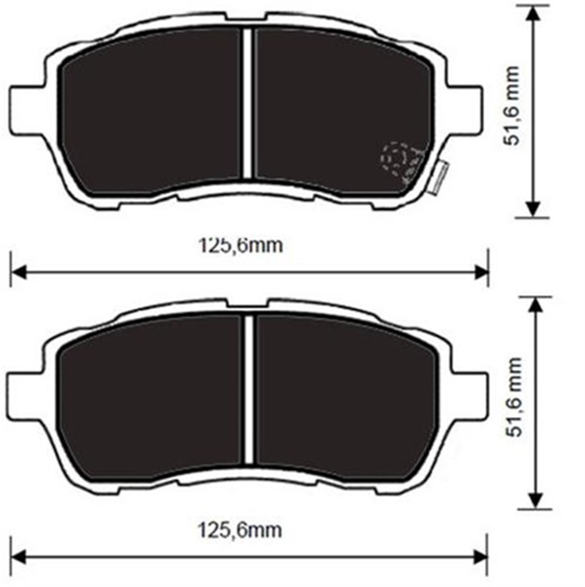 FIESTAÖN BALATA FIESTA VI 1.25-1.4-1.6 Tİ-1.4 TDCİ-1.6 TDCİ 08 FIESTA 1.0 14 1.5TDCİ 12 1.6Tİ 12 MARELLI 323700005900MARELLIMARELLI 323700005900