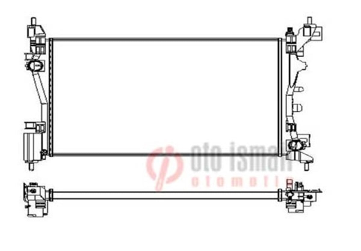 FIORINORADYATOR BRAZİNG NEMO 08 BIPPER 08 FIORINO 08 1.4 MEK AC KLİMASIZ 540X368X18 ORIS BFI588ORISORIS BFI588