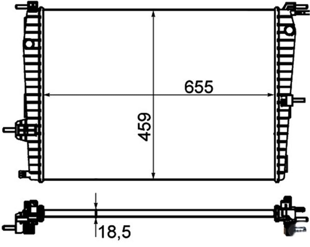 FLUENCERADYATOR BRAZİNG FLUENCE 1.6 BENZİNLİ MEK. 656X468X18 ORIS BRN059ORISORIS BRN059