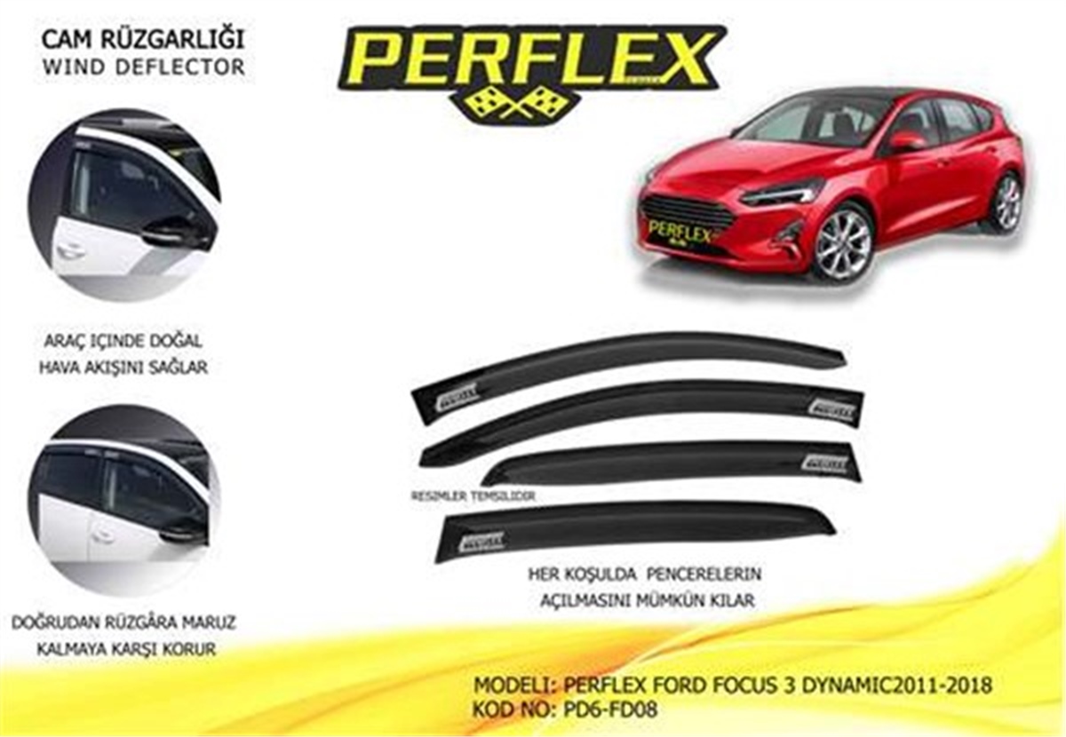 FOCUSCAM RÜZGARLIĞI FORD FOCUS 3 DYNAMIC 2011-2018 6 LI PERFLEX PD6-FD08PERFLEXPERFLEX PD6-FD08