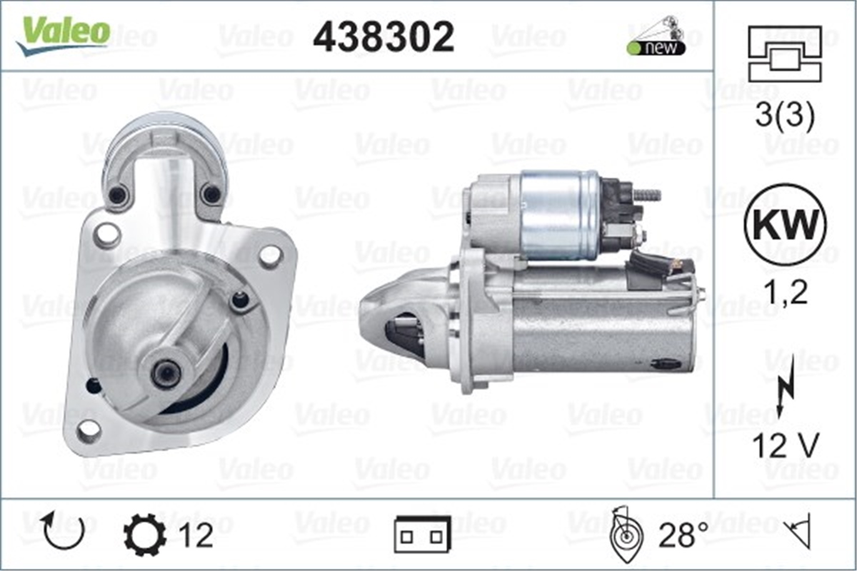 FOCUSMARŞ MOTORU FORD FOCUS III. MONDEO. S-MAX . S60 VALEO 438302VALEOVALEO 438302