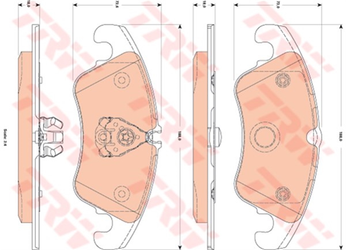 FOCUSÖN BALATA FOCUS II DA 2.5RS-2.5RS 2009 2011 TRW GDB1833TRWTRW GDB1833