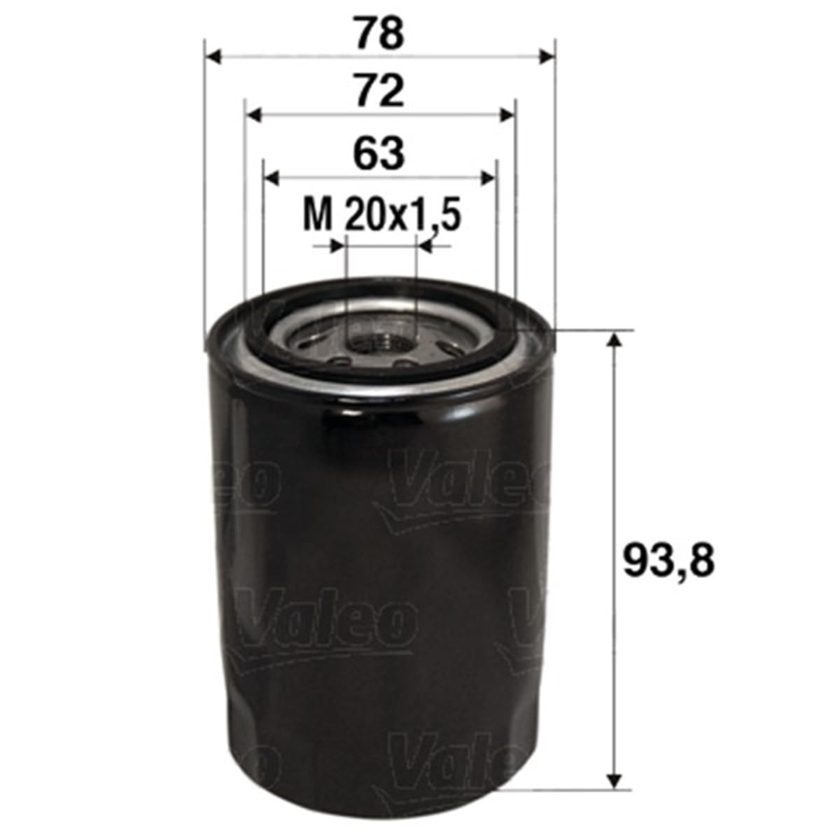 FOCUSYAĞ FİLTRESİ FORD FOCUS II 1.8 T-C-MAX 1.8 T VALEO 586080VALEOVALEO 586080