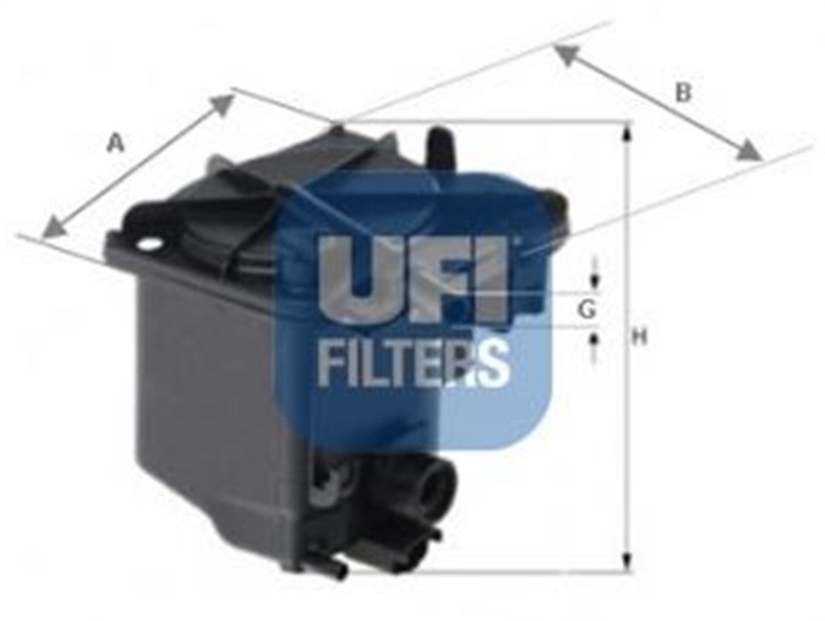 FOCUSYAKIT FİLTRESİ PARTNER-206-207-307-308-407-BERLINGO-C2-C3-C4-C5-FIESTA-FOCUS-C-MAX-TEPEE 1.6HDI UFI 2402700UFIUFI 2402700