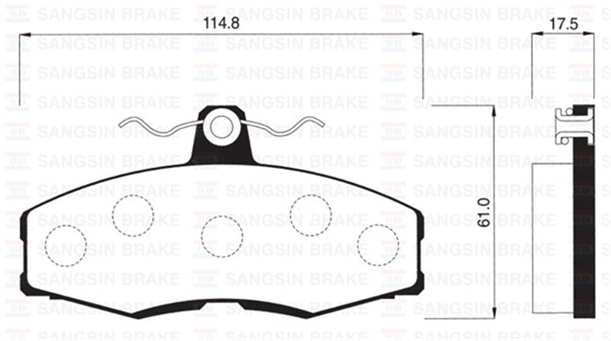 FORDÖN BALATA FAVORIT 1.3 88-97 FORD SIERRA 1.3 1.6 2.0 86-93 GDB473 SANGSIN SP1028SANGSINSANGSIN SP1028