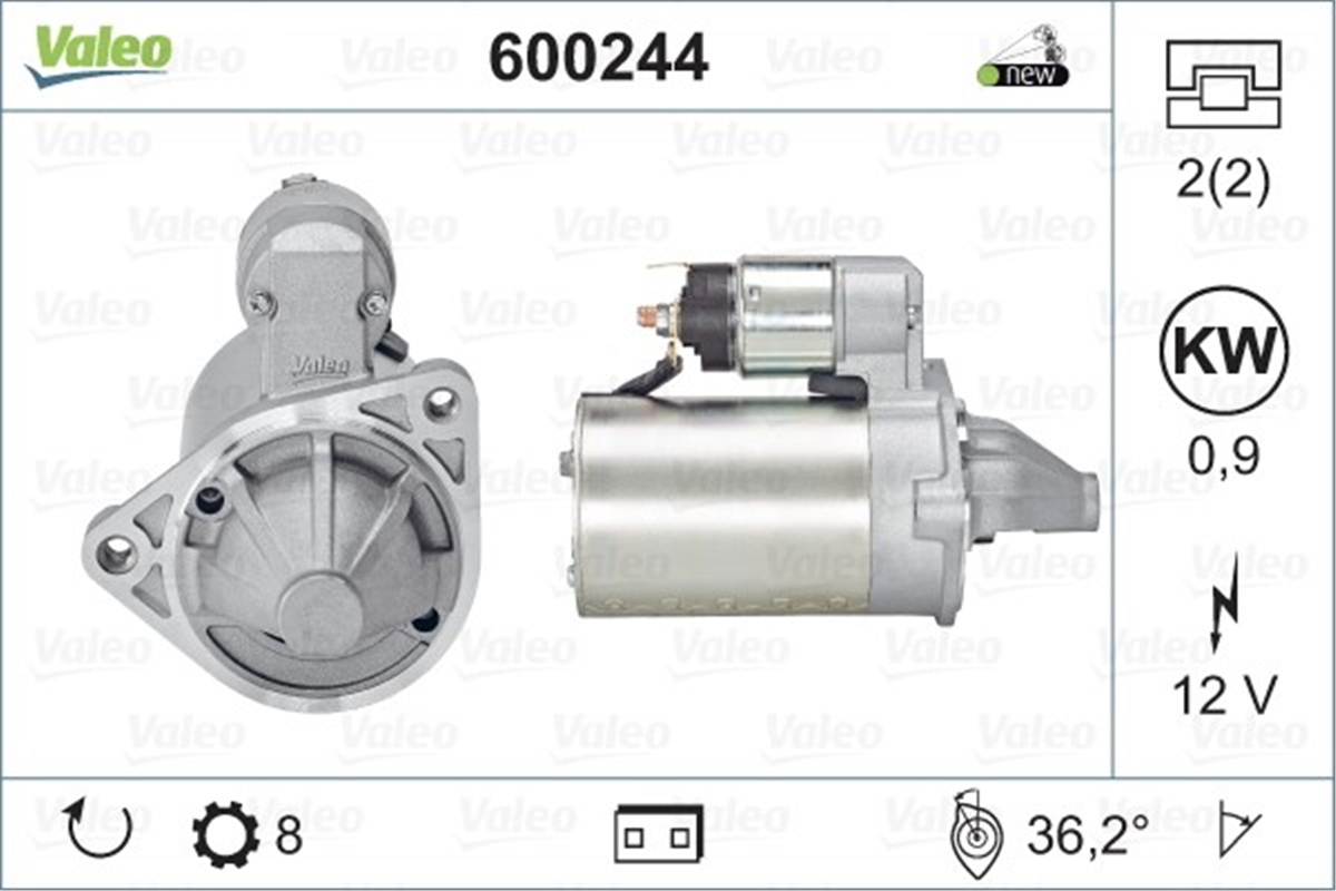 GETZMARŞ MOTORU HYUNDAI GETZ-İ10-KIA PICANTO VALEO 600244VALEOVALEO 600244