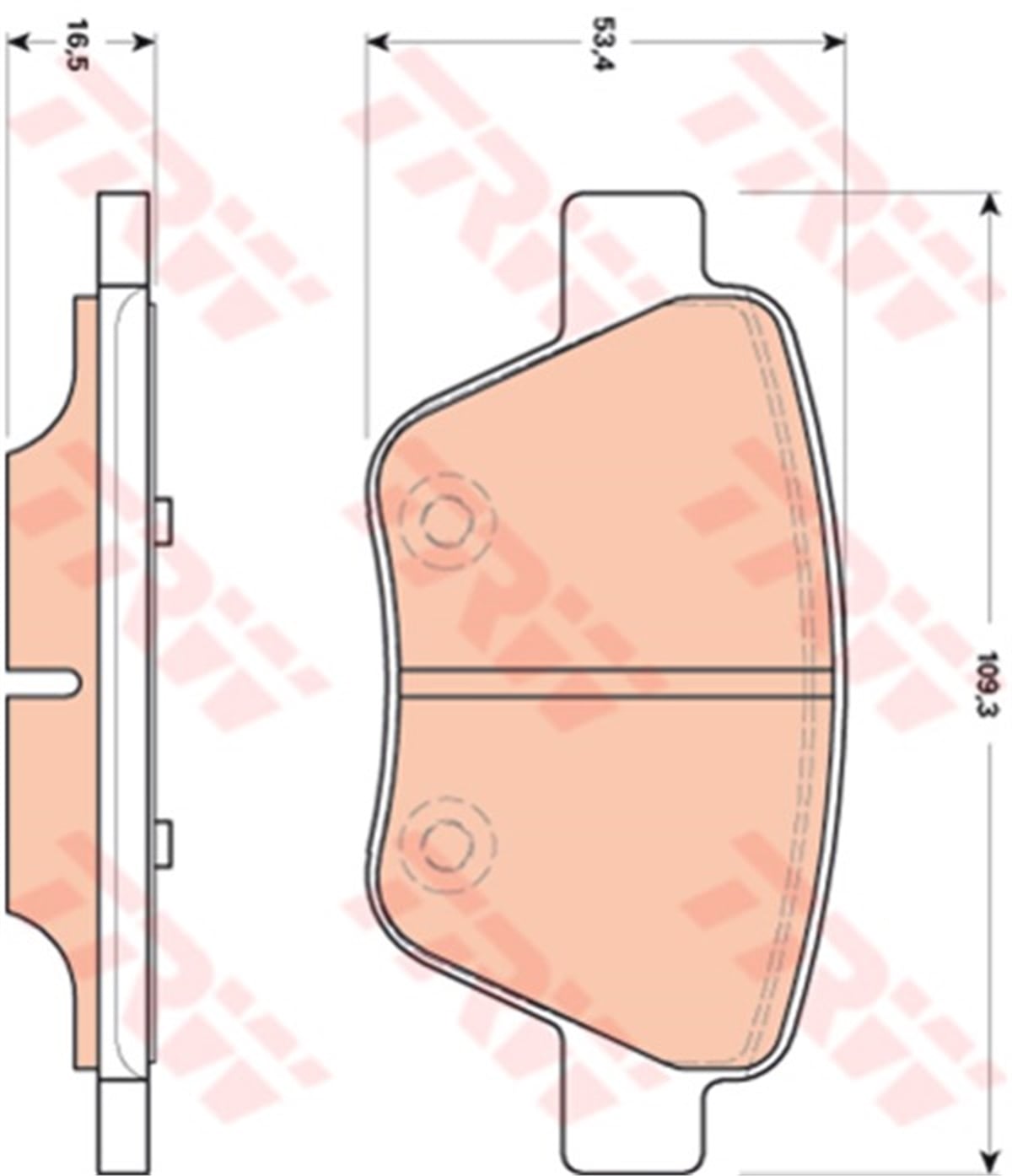 GOLFARKA BALATA CADDY-GOLF6-JETTA-A3-OCTAVIA-SUPERB 10 GDB1841 TRW GDB1841TRWTRW GDB1841