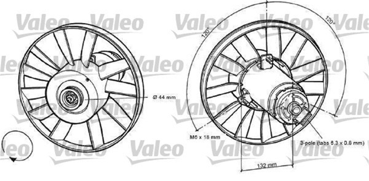 GOLFFAN MOTORU VOLKSWAGEN GOLF III VALEO 698371VALEOVALEO 698371