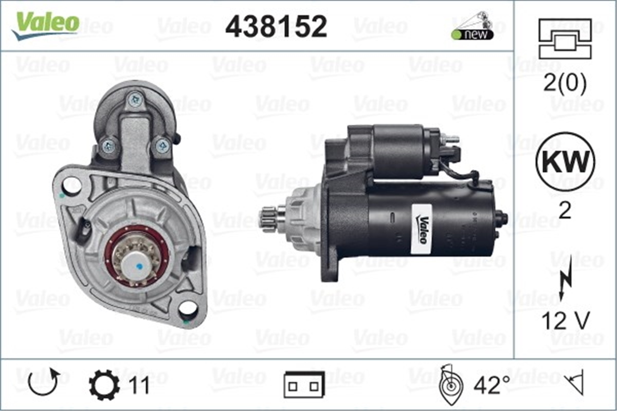 GOLFMARŞ MOTORU A3-GOLF IV-BORA 1.8 TD-1.9 TDI VALEO 438152VALEOVALEO 438152