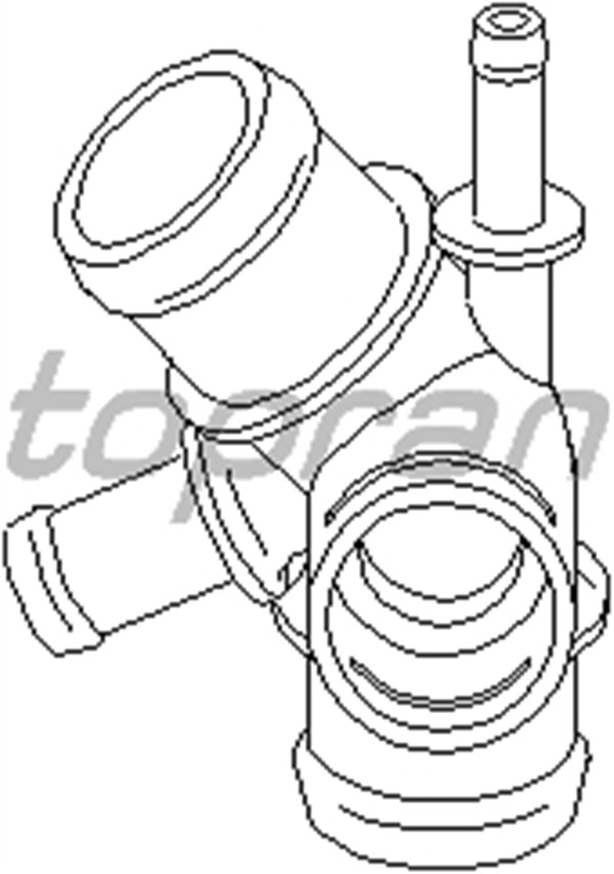 GOLFTERMOSTAT YUVASI FLANŞI BORA-GOLF IV 1.9-1.8-1.6 2.0 96-06 -A3-TT TOPRAN 108875755TOPRANTOPRAN 108875755