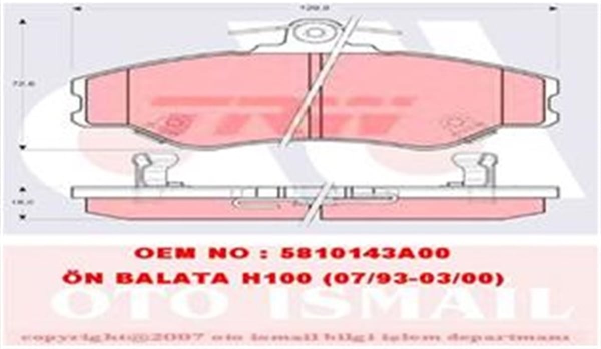 H100ÖN BALATA H100 07-93-03-00 TRW GDB3089TRWTRW GDB3089