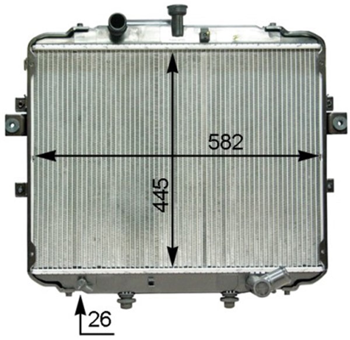 H100RADYATOR BRAZİNG H100 04 AC KLİMASIZ MEK 445X580X26 ORIS BHY086ORISORIS BHY086