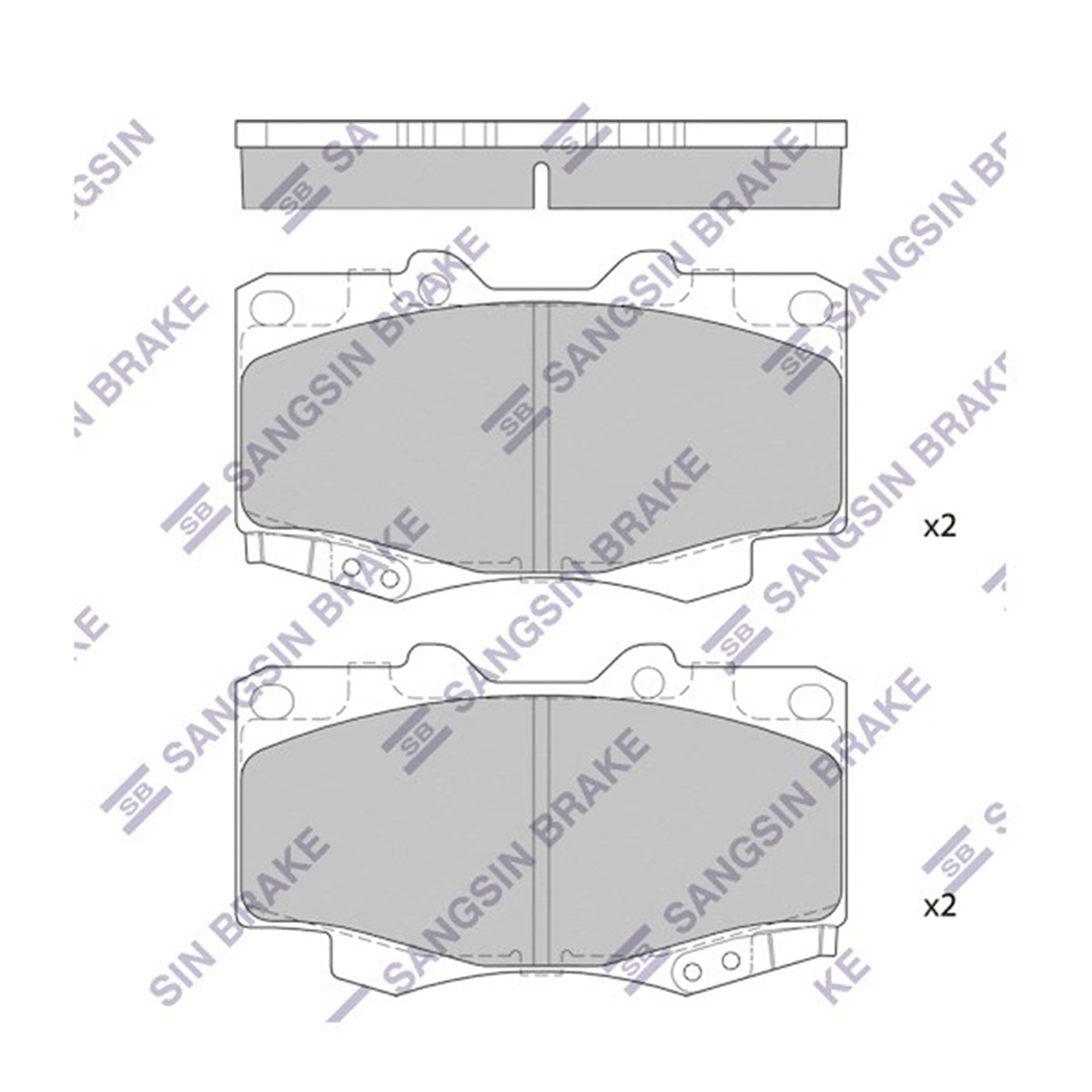 HILUXÖN BALATA TOYOTA HILUX PICKUP 2.5D-4D 4WD 01 GDB3428 SANGSIN SP1375SANGSINSANGSIN SP1375