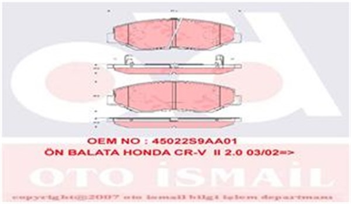 HONDAÖN BALATA HONDA CR-V I II III 2.0 2.2 99-9.06 TRW GDB3325TRWTRW GDB3325