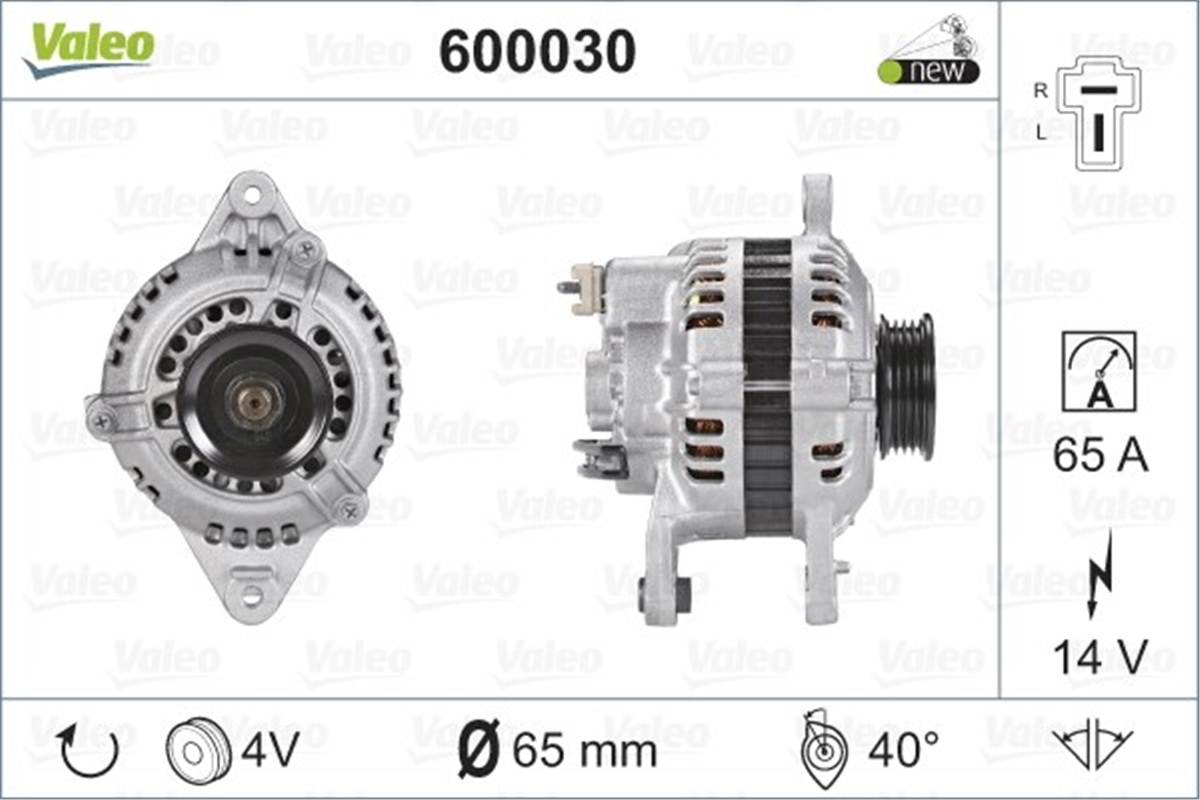 HYUNDAIALTERNATÖR HYUNDAI PONY 1 3 VALEO 600030VALEOVALEO 600030